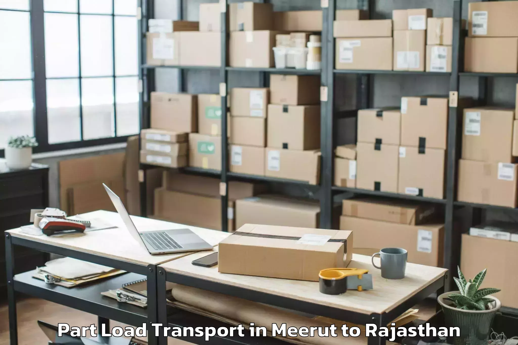 Leading Meerut to Deoli Part Load Transport Provider